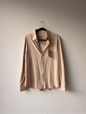 Report Collection Beige Casual Button-Down Shirt